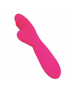 Candy Vibrador con Conejito Punto G USB Silicona Fucshia