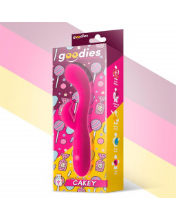 Cakey Vibrador Punto G y Conejito USB Silicona Fuchsia