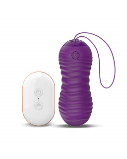 Orio Huevo Vibrador y Movimiento Telescopico Up and Down Control Remoto Purpura