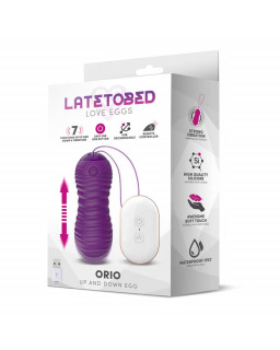 Orio Huevo Vibrador y Movimiento Telescopico Up and Down Control Remoto Purpura