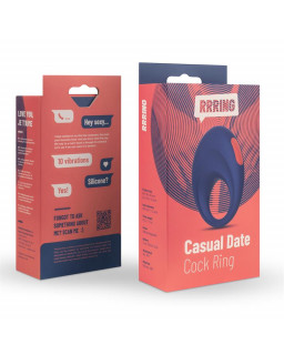 Rring Casual Date Anillo para el Pene con Vibracion USB Silicona