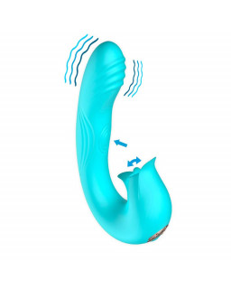 Hydra Vibrador con Pulsacion y Lengua Estimuladora de Clitoris 3 Motores USB