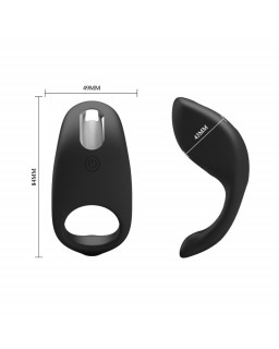 Anillo Vibrador Gemma USB Silicona Negro