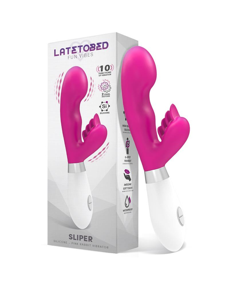 Sliper Vibrador Conejito Silicona Rosa