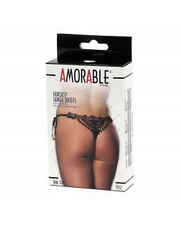 Tanga Fantasia Negro Talla Unica