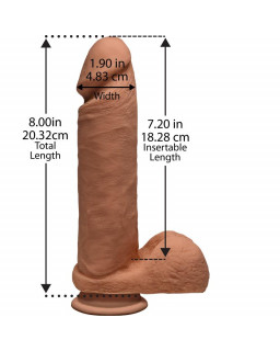 Dildo Dual Density Perfect D y Testiculos 8 Caramelo