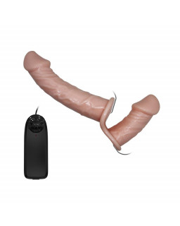 Arnes Dildo Doble con Vibracion Natural