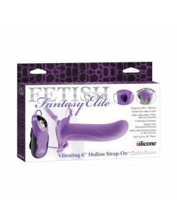 Fetish Fantasy Elite 15 cm Arnes con Dildo Hueco Vibrador Purpura