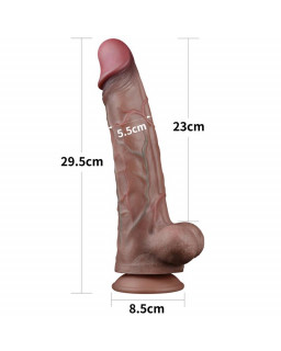 Dildo Realista Doble Capa Silicona Platinum 115