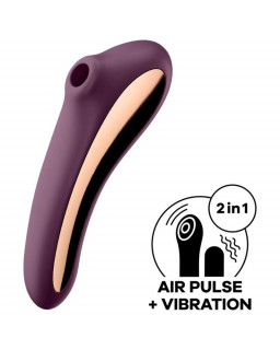 Dual Kiss Succionador y Vibrador 2 en 1 Rojo Vino