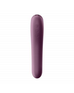 Dual Kiss Succionador y Vibrador 2 en 1 Rojo Vino