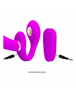 Thunderbird Vibrador para Parejas sin Arnes con Control Remoto