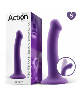 Bouncy Dildo Silicona Liquida Hiper Flexible 65 165 cm Talla S Purpura