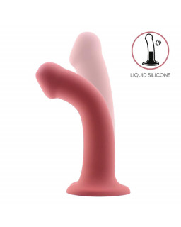 Bouncy Dildo Silicona Liquida Hiper Flexible 75 19 cm Talla L Burgundy