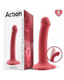 Bouncy Dildo Silicona Liquida Hiper Flexible 65 165 cm Talla S Burgundy