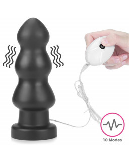 Plug Anal con Vibracion King Sized 78 Negro