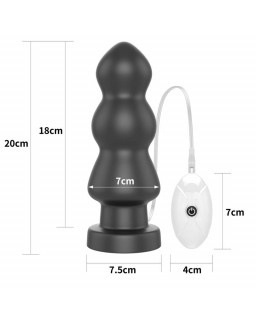 Plug Anal con Vibracion King Sized 78 Negro