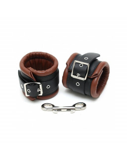 Esposas para Pies Cuero Negro y Marron 7cm