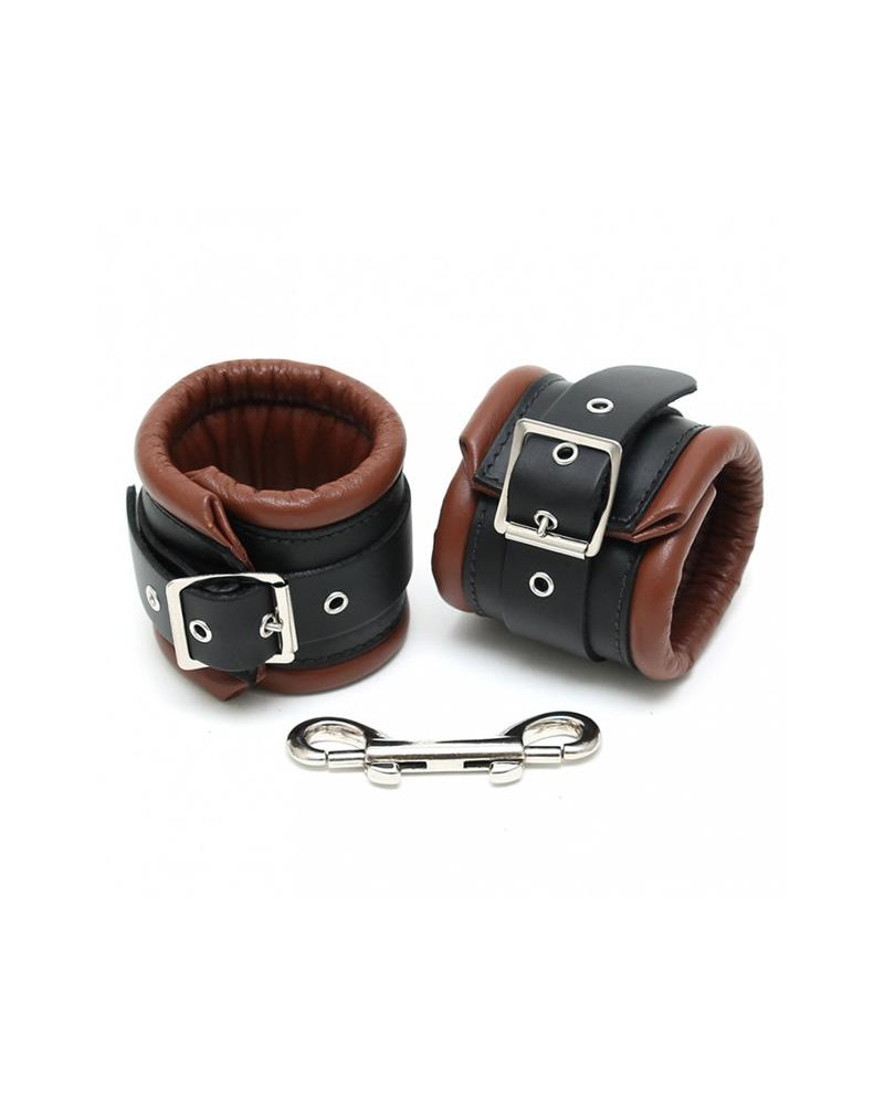 Esposas para Pies Cuero Negro y Marron 7cm