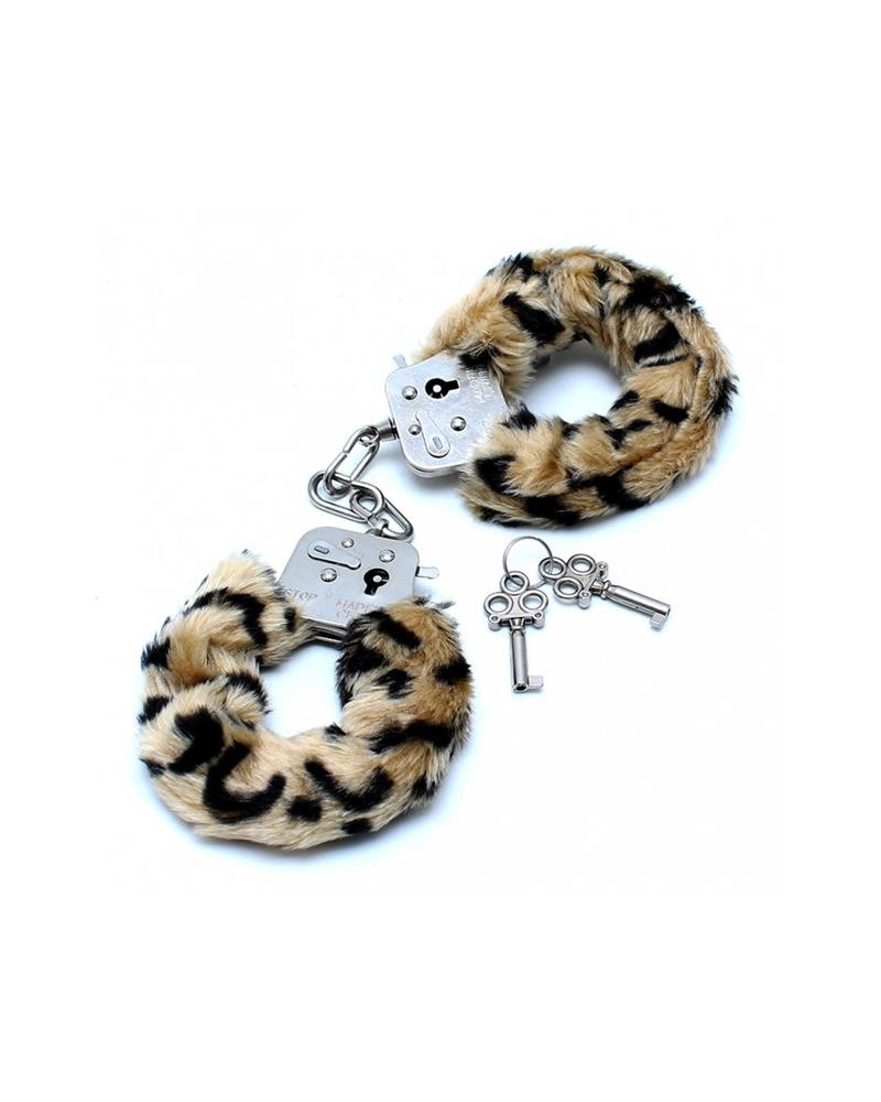 Esposas Metalicas con Pelo Leopardo