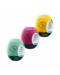 Set 3 Huevos Masturbador Riffle Bubble y Fierce