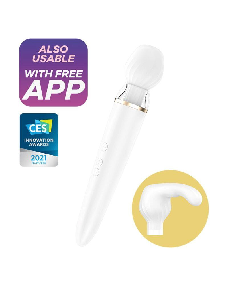 Masajeador Double Wand er con APP Blanco