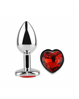 Plug anal Base Corazon Red Scarlet Talla L