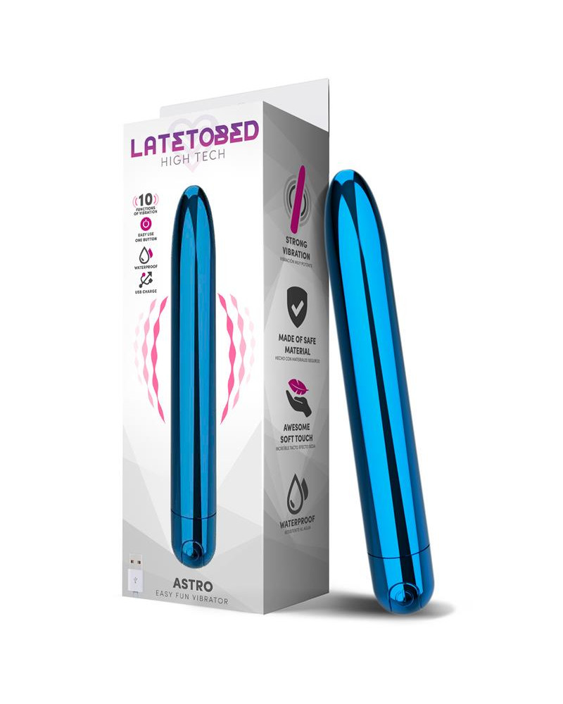 Astro Vibrador 10 Funciones 185 cm USB Azul