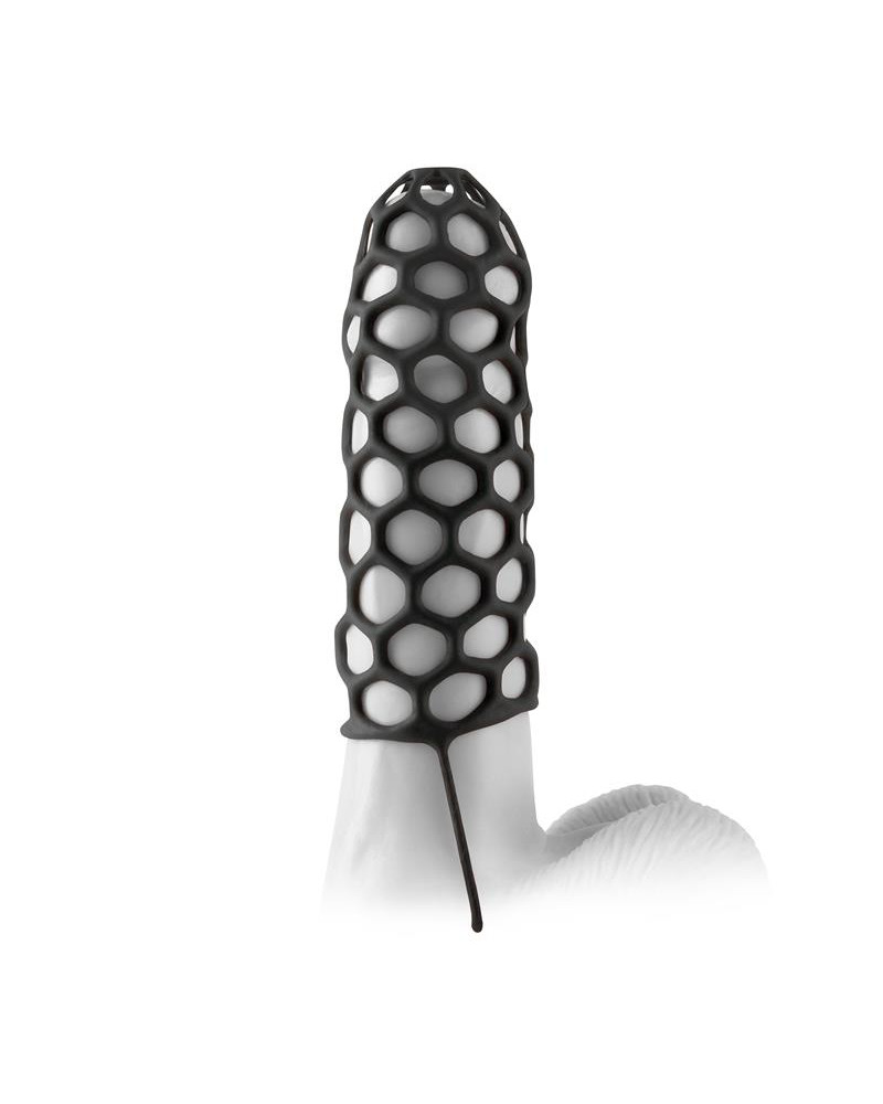 Fantasy X tensions Silicone Warrior Cock Cage Bla