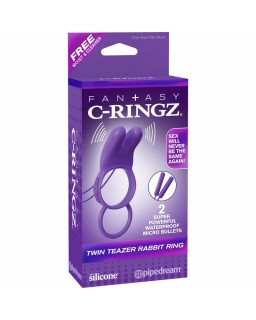 Fantasy C Ringz Anillo Vibrador Rabbit Doble Purpura