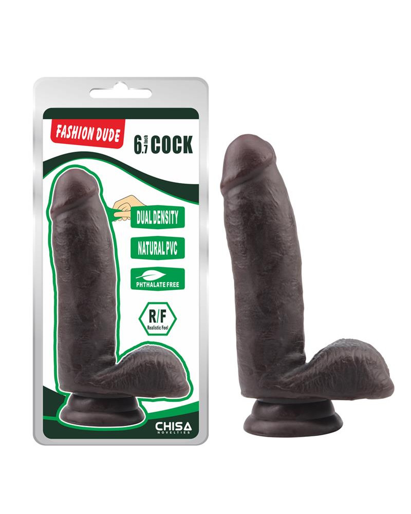 Dildo Dual Density Fashion Dude 17 x 36 cm Marron