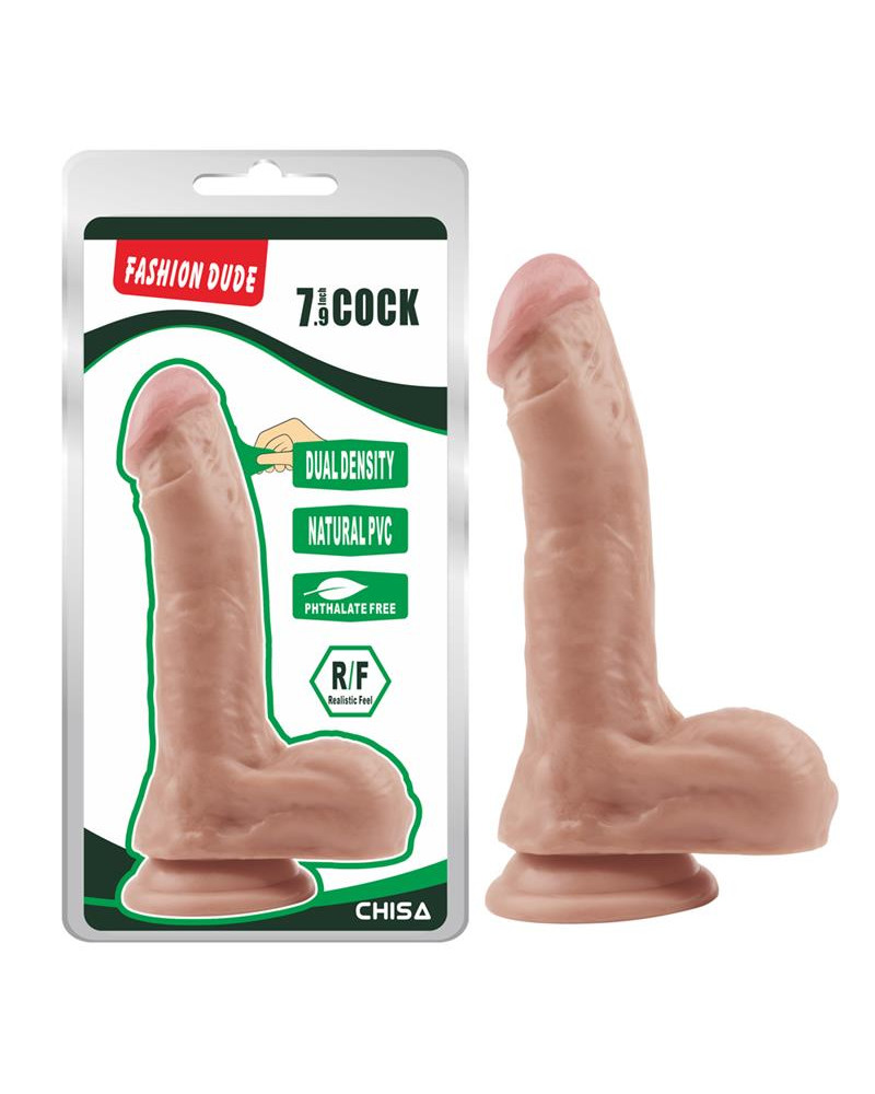 Dildo Dual Density Fashion Dude 205 x 45 cm Natural