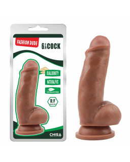 Dildo Dual Density Fashion Dude 175 x 49 cm Bronceado