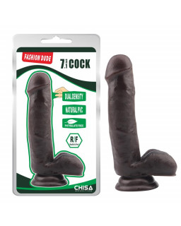 Dildo Dual Density Fashion Dude 178 x 4 cm Marron