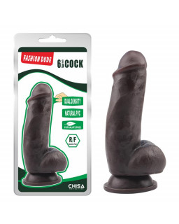 Dildo Dual Density Fashion Dude 175 x 49 cm Marron