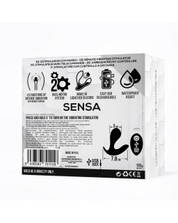 Sensa Estimulador Control Remoto USB SIlicona Liquida Negro