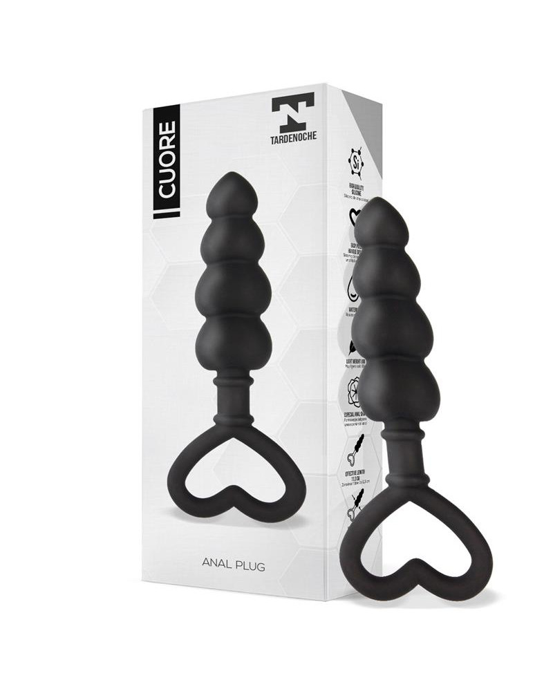 Cuore Plug Anal Silicona Negro