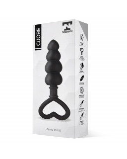 Cuore Plug Anal Silicona Negro