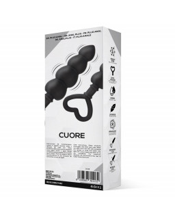 Cuore Plug Anal Silicona Negro