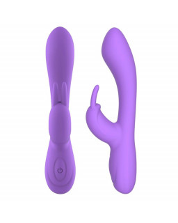 Mauve Vibrador Unibody Silicona Liquida USB Purpura