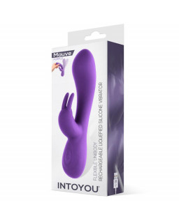 Mauve Vibrador Unibody Silicona Liquida USB Purpura