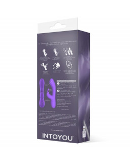 Mauve Vibrador Unibody Silicona Liquida USB Purpura