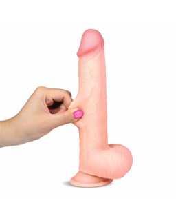 Slidy Dildo Realista Dual Layer Retractil y Orientable 9