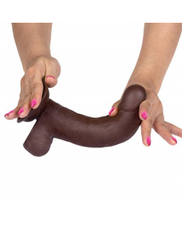 Slidy Dildo Realista Dual Layer Retractil y Orientable 8