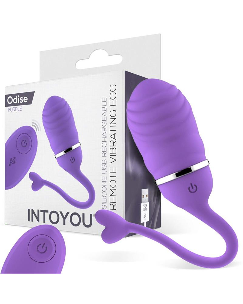 Huevo Vibrador Control Remoto Odise USB Silicona Purpura