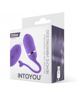 Huevo Vibrador Control Remoto Odise USB Silicona Purpura