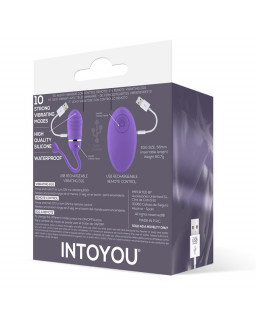 Huevo Vibrador Control Remoto Odise USB Silicona Purpura