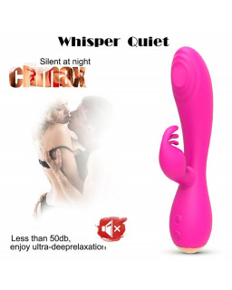 Conejito Vibrador Magic Stick con Pulsacion Fucsia