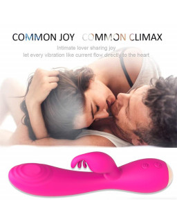 Conejito Vibrador Magic Stick con Pulsacion Fucsia