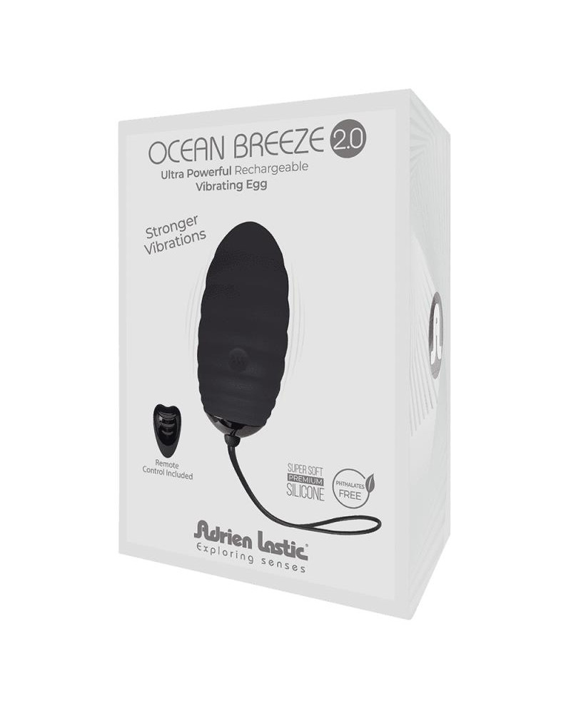 Huevo Vibrador con Control Remoto Ocean Breeze 20 Negro